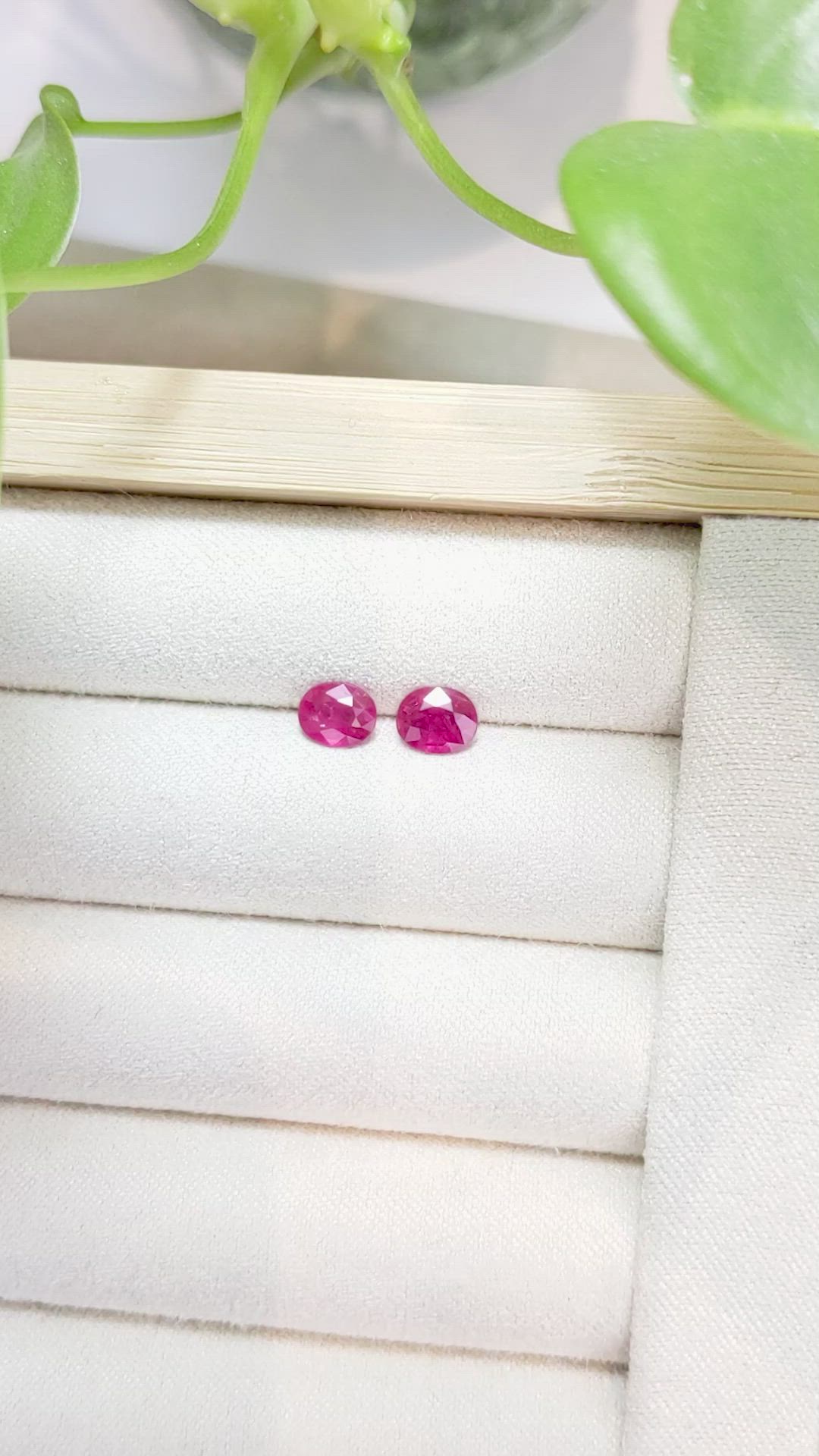 1.40 Ct.Tw.Total Carat Weight Sapphire Pair from Tanzania Size Video
