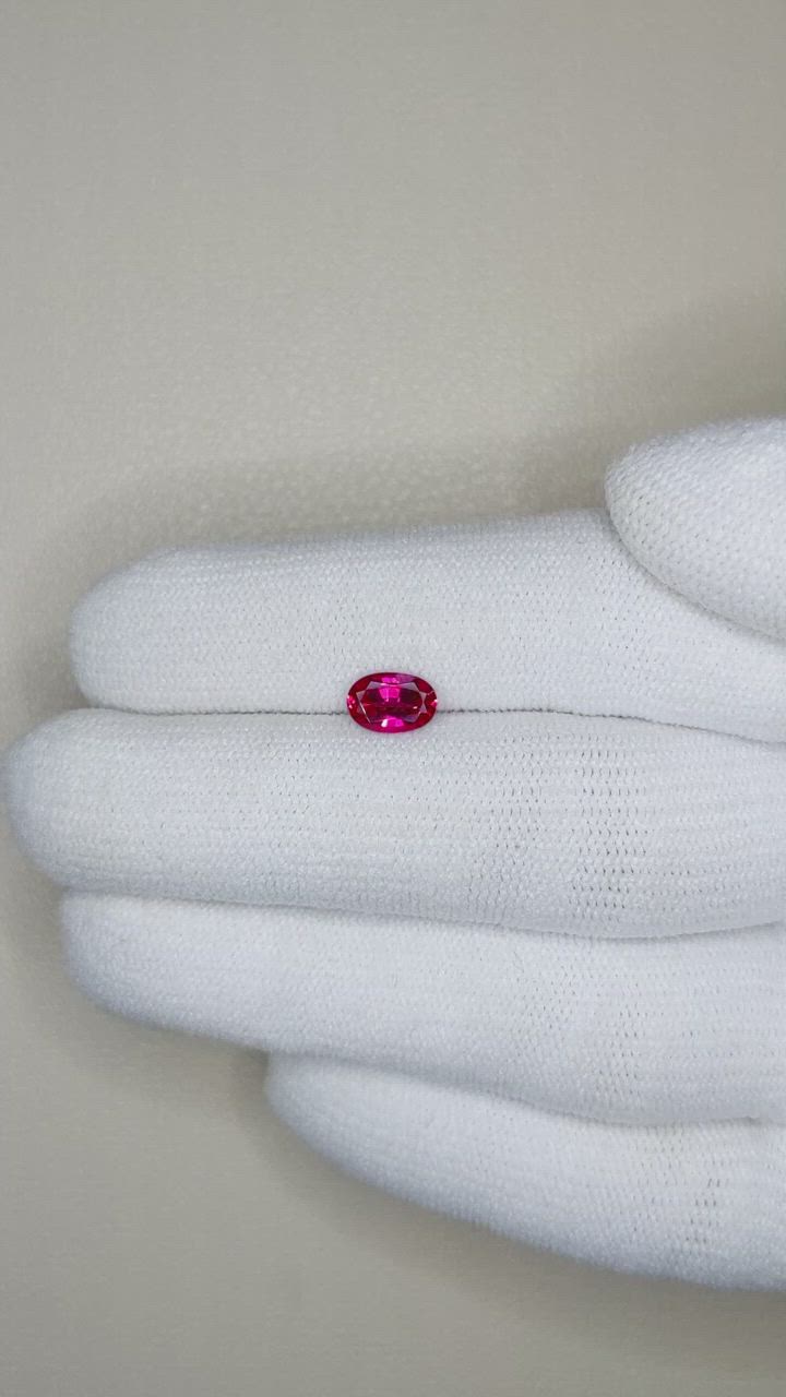 0.75 Ct. Reddish Pink Sapphire from Thailand Size Video