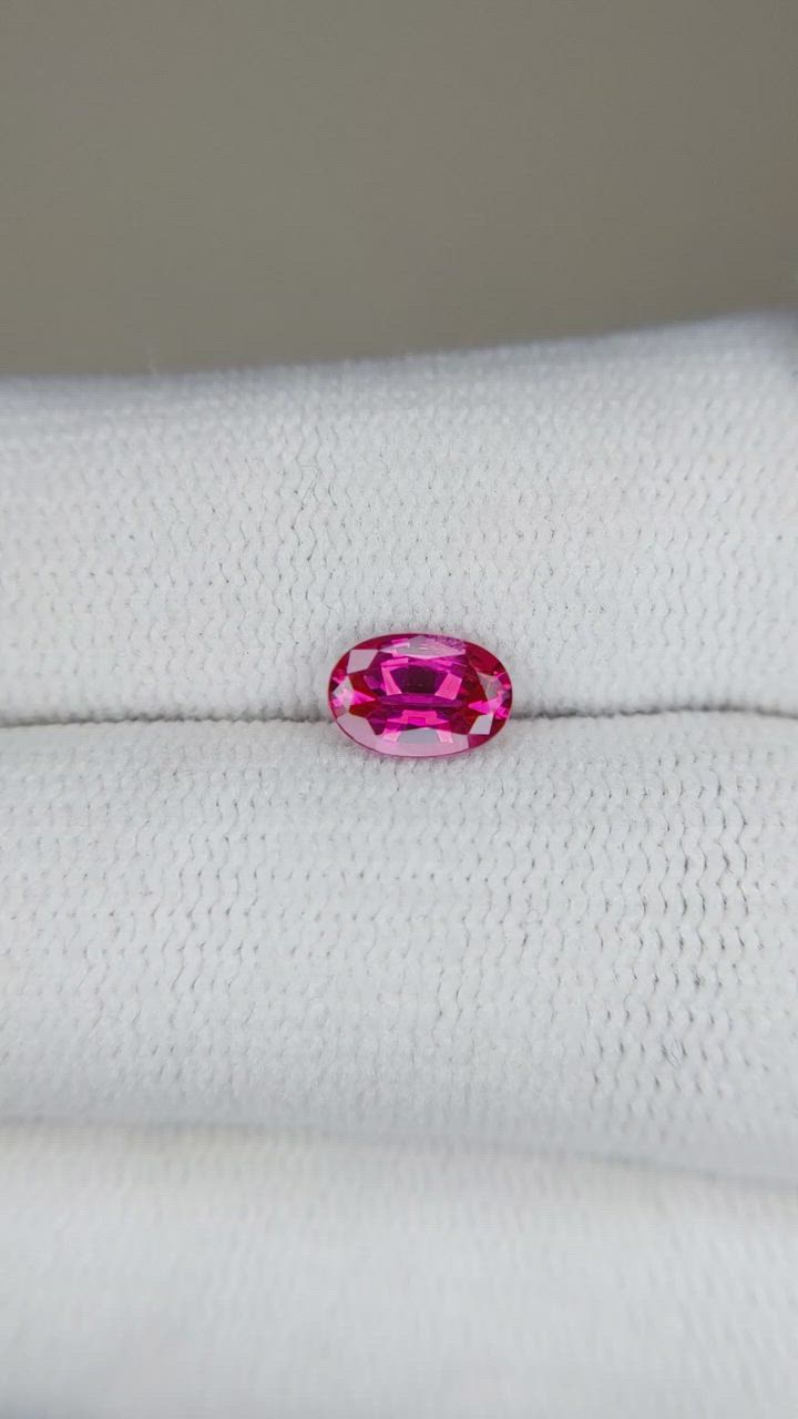 0.75 Ct. Reddish Pink Sapphire from Thailand Size Video