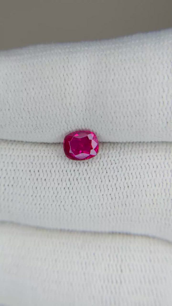 0.87 Ct. Reddish Pink Sapphire from Thailand Size Video