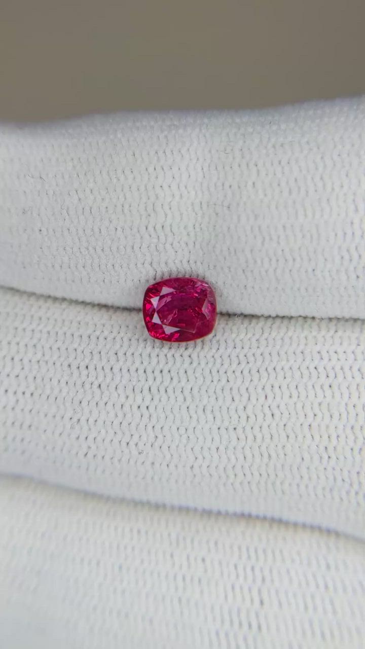 1.07 Ct. Reddish Pink Sapphire from Thailand Size Video