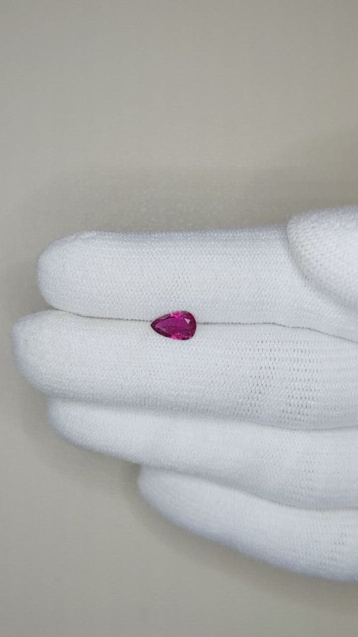 0.53 Ct. Purplish Pink Sapphire from Thailand Size Video