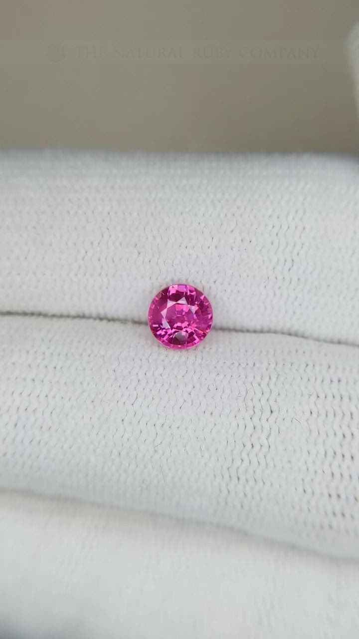 0.77 Ct. Pink Sapphire from Mozambique Size Video