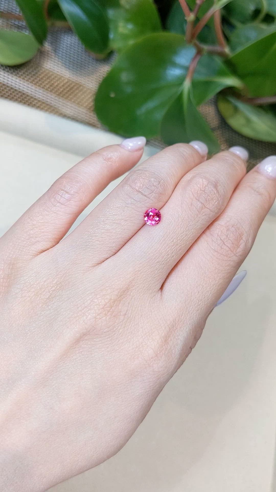 0.77 Ct. Pink Sapphire from Mozambique Size Video