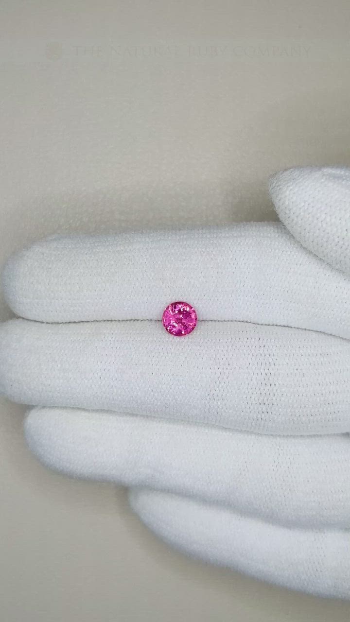 0.77 Ct. Pink Sapphire from Mozambique Size Video
