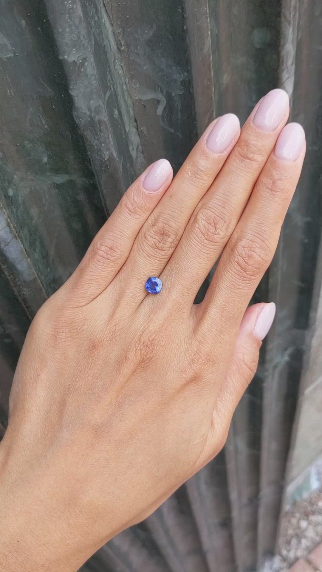 1.08 Ct. Blue Sapphire from Ceylon (Sri Lanka) Size Video