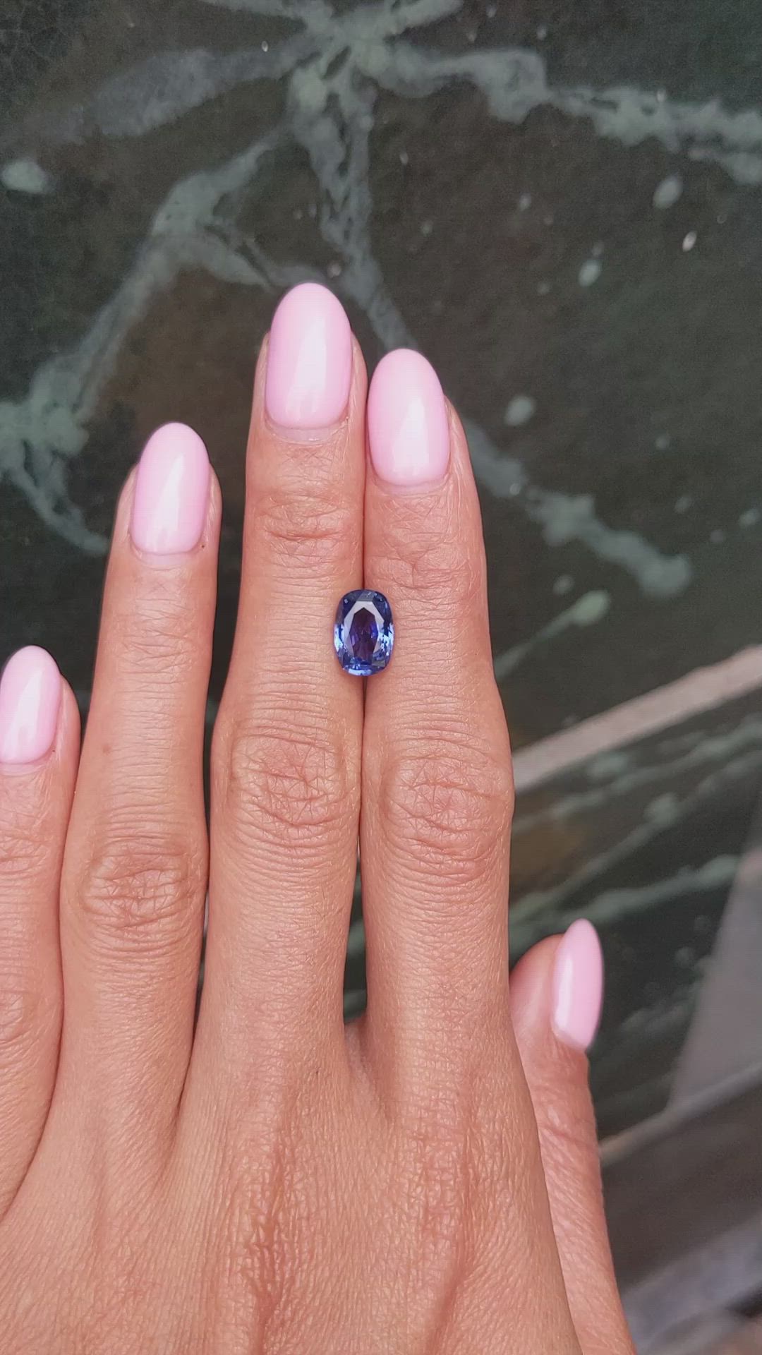 2.56 Ct. Blue Sapphire from Ceylon (Sri Lanka) Size Video