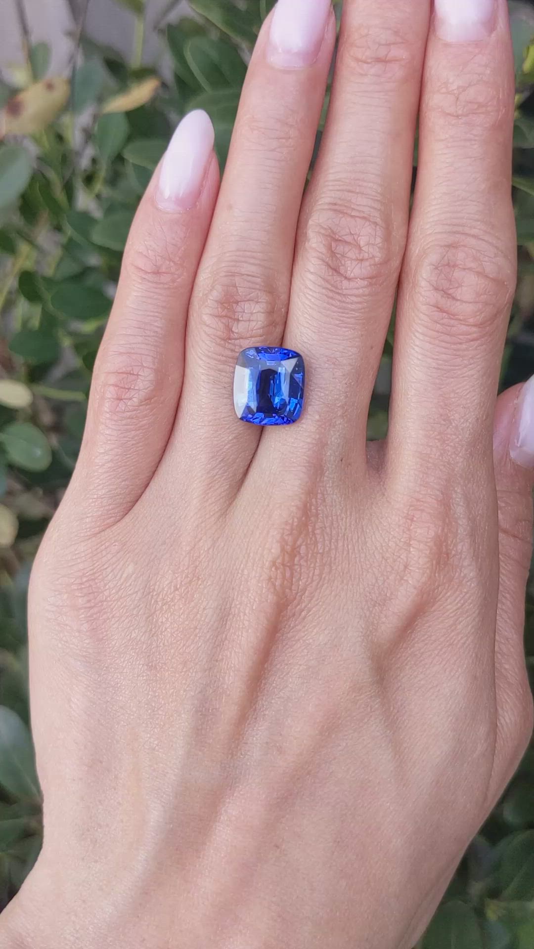 7.62 Ct. Blue Sapphire from Ceylon (Sri Lanka) Size Video