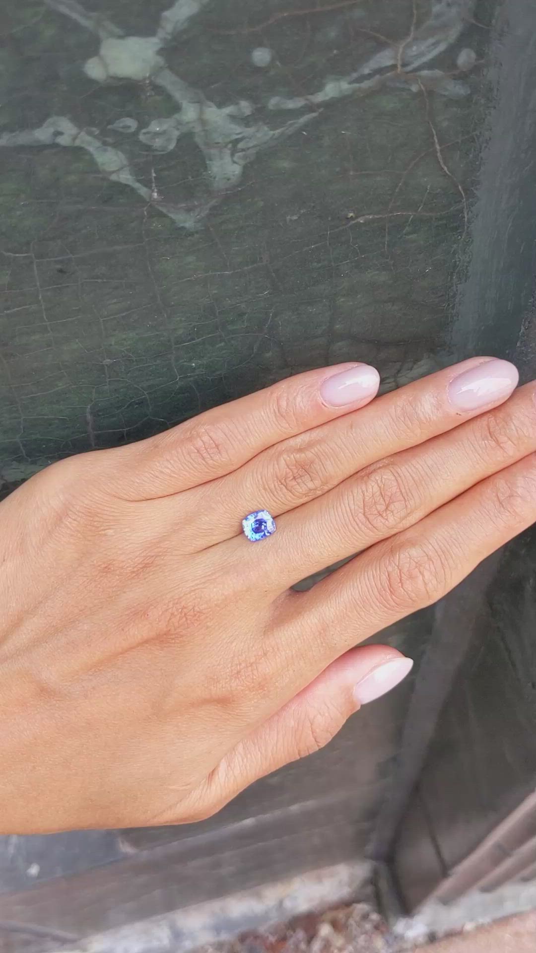 1.46 Ct. Blue Sapphire from Ceylon (Sri Lanka) Size Video