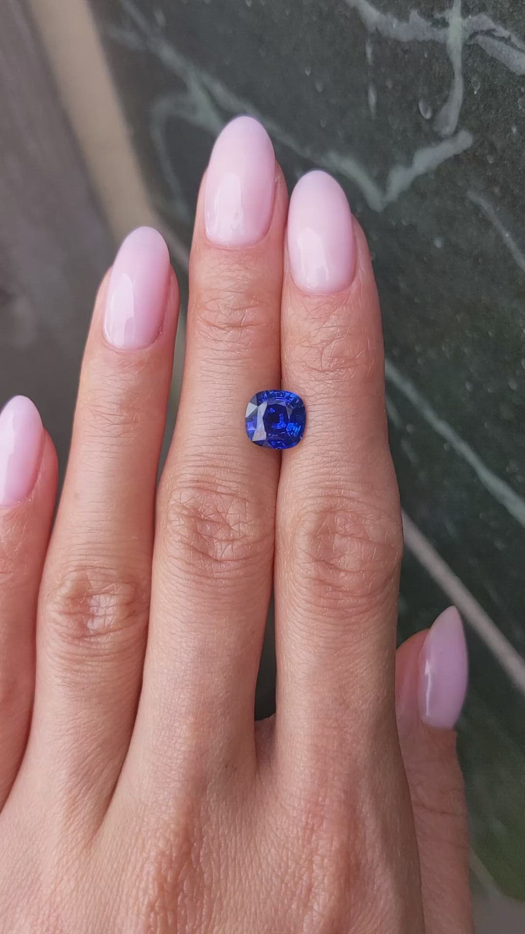 2.68 Ct. Blue Sapphire from Ceylon (Sri Lanka) Size Video