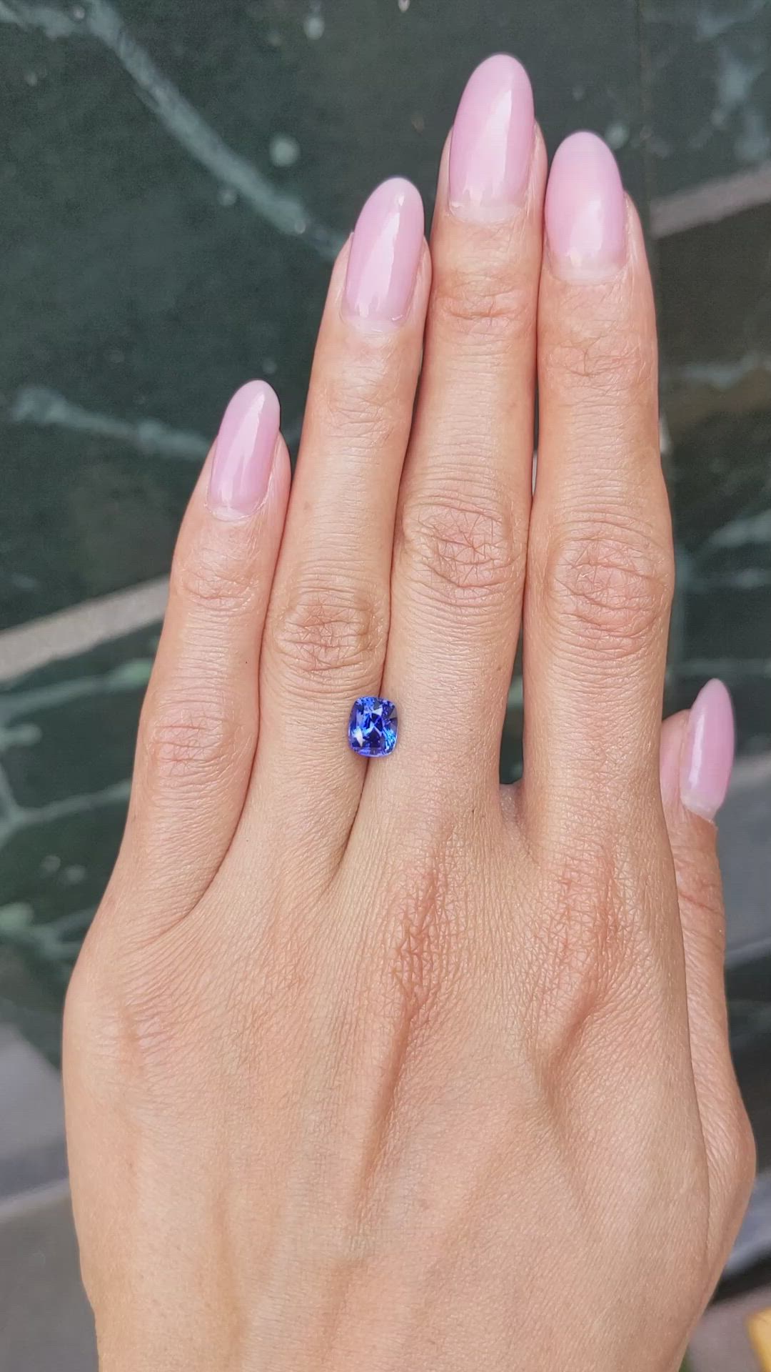 1.66 Ct. Blue Sapphire from Ceylon (Sri Lanka) Size Video