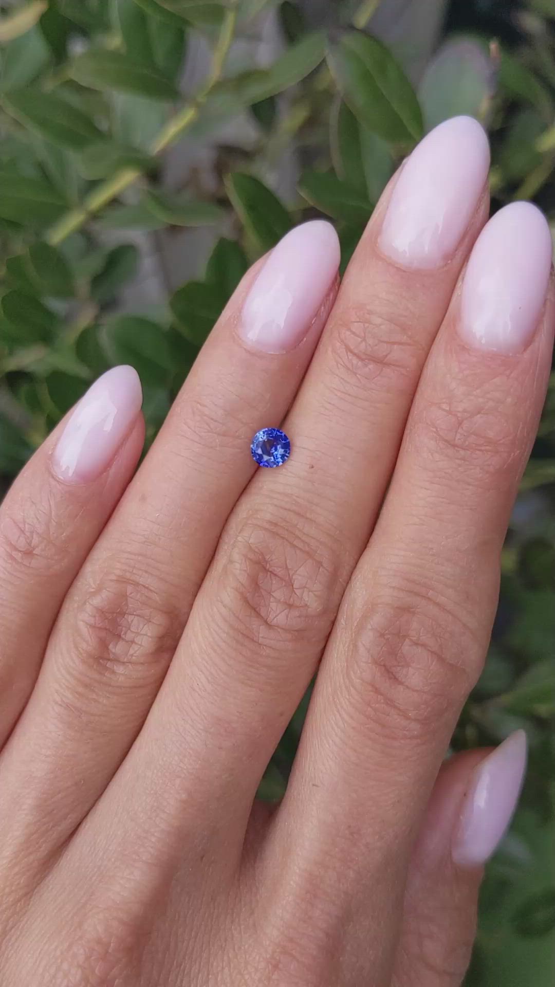 0.44 Ct. Blue Sapphire from Ceylon (Sri Lanka) Size Video