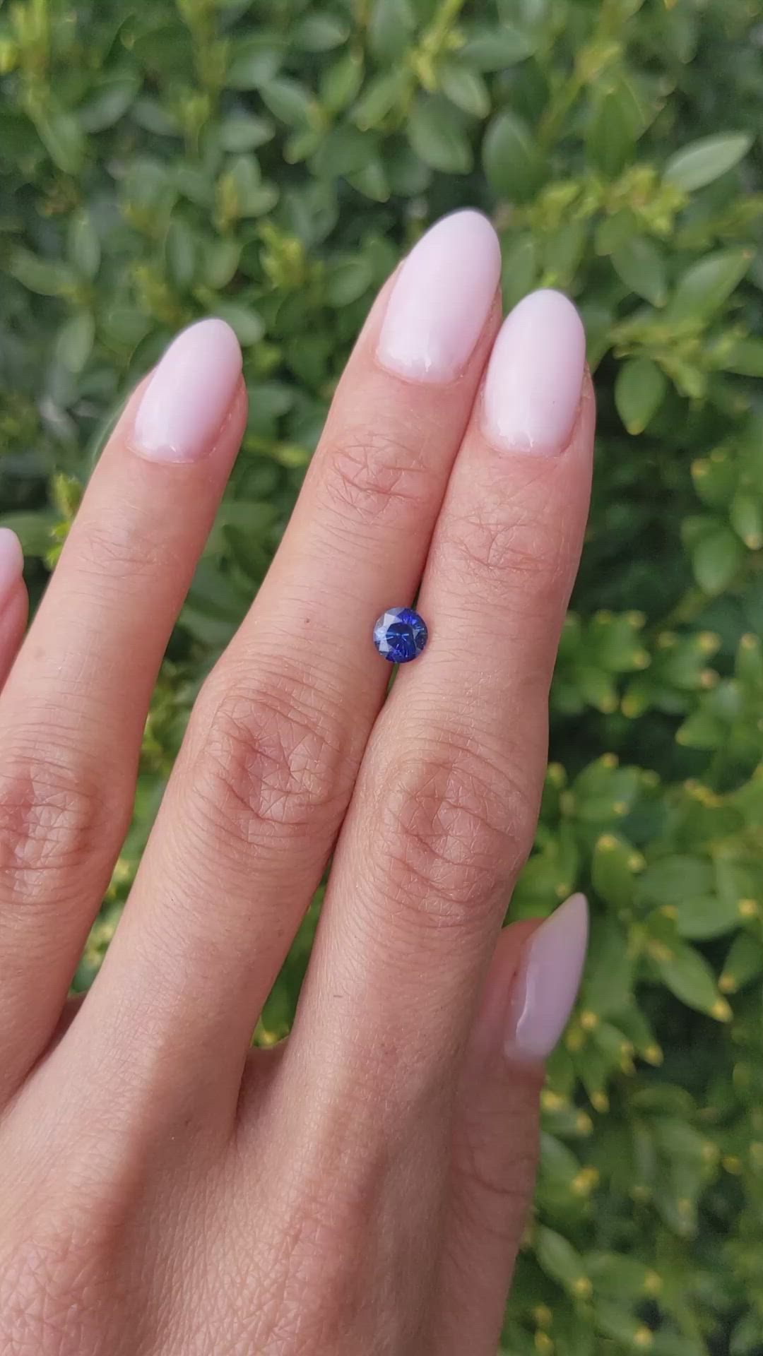 0.77 Ct. Blue Sapphire from Ceylon (Sri Lanka) Size Video