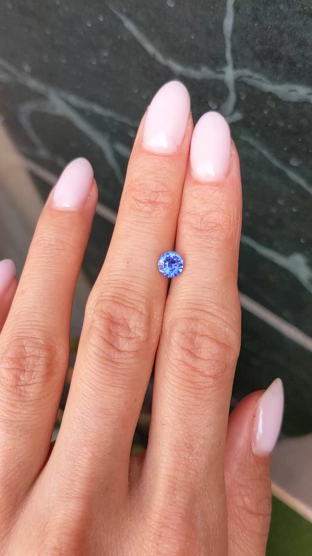 0.94 Ct. Blue Sapphire from Ceylon (Sri Lanka) Size Video