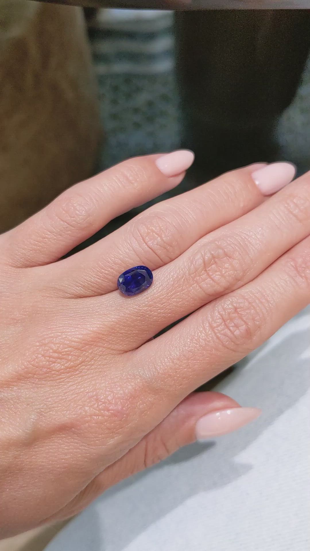 3.54 Ct. Color Change Sapphire from Ceylon (Sri Lanka) Size Video