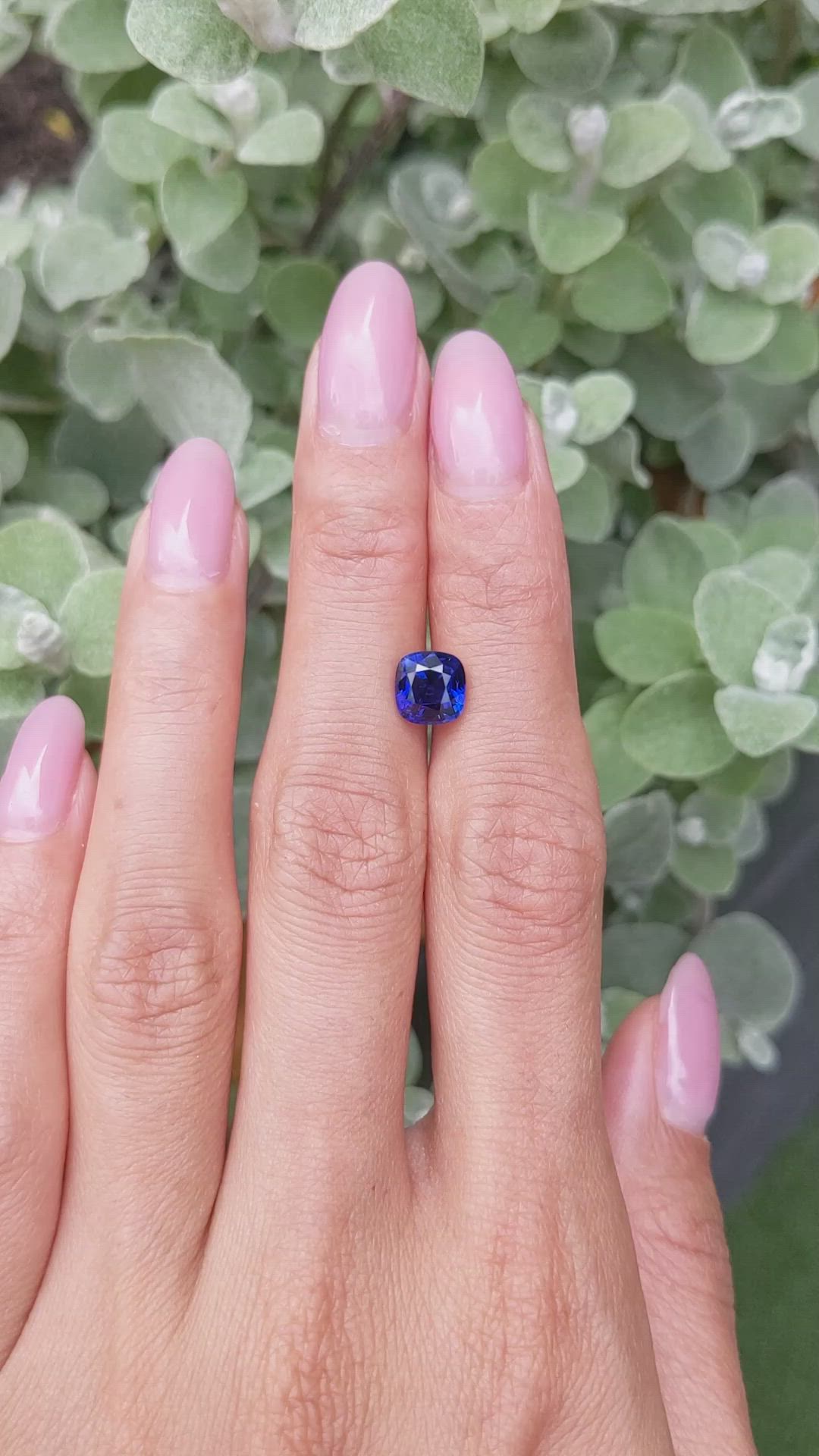 2.07 Ct. Blue Sapphire from Ceylon (Sri Lanka) Size Video