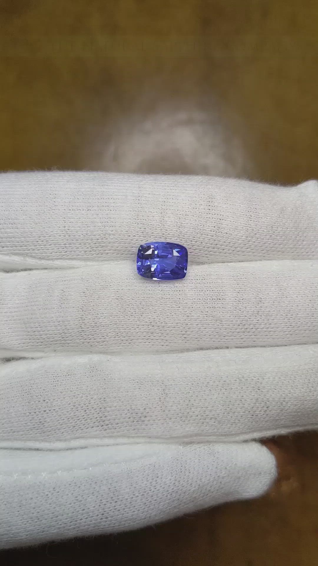2.50 Ct. Blue Sapphire from Ceylon (Sri Lanka) Size Video