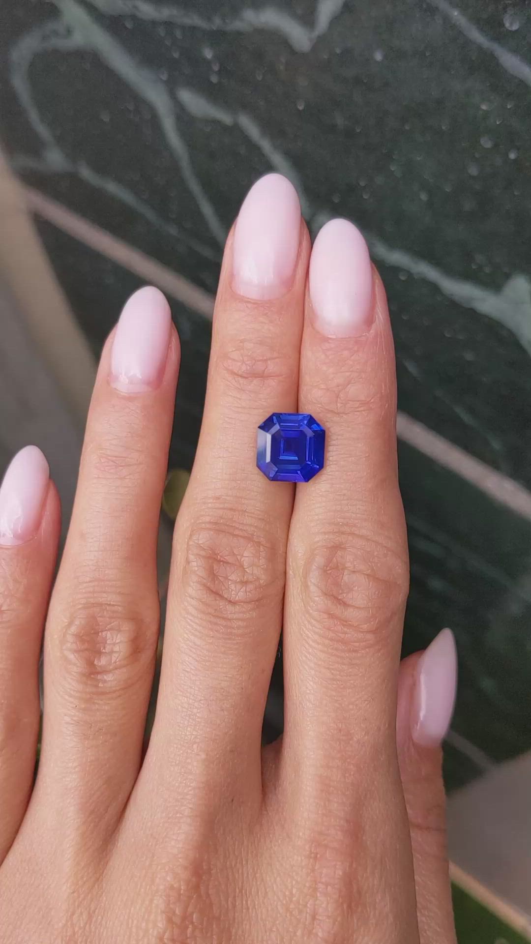 5.16 Ct. Blue Sapphire from Ceylon (Sri Lanka) Size Video