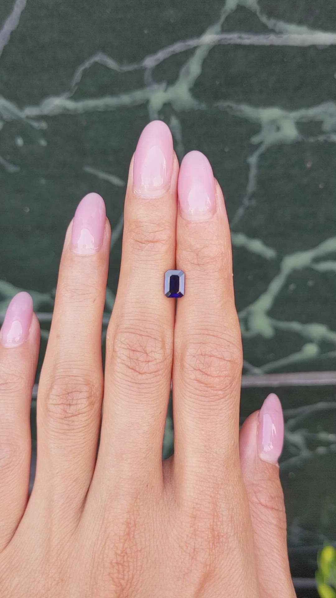 1.07 Ct. Blue Sapphire from Thailand Size Video