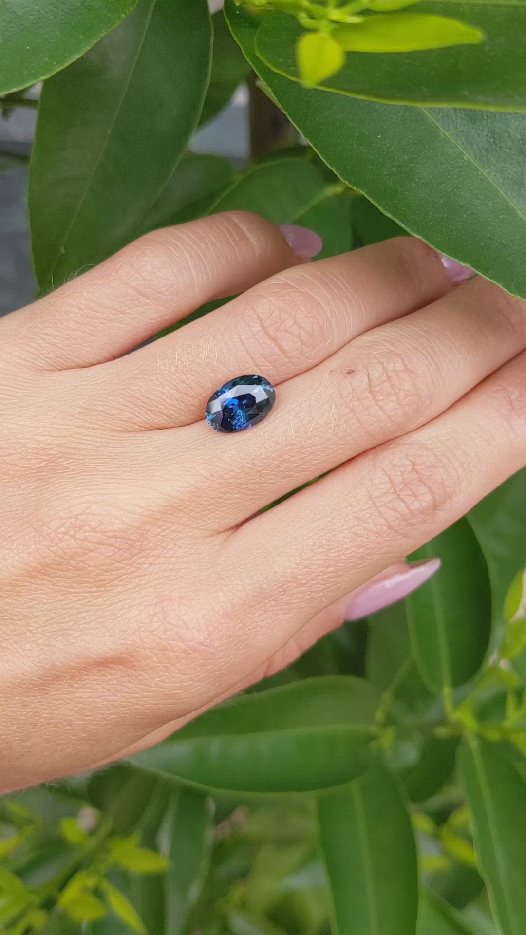3.05 Ct. Greenish Blue Sapphire from Madagascar Size Video