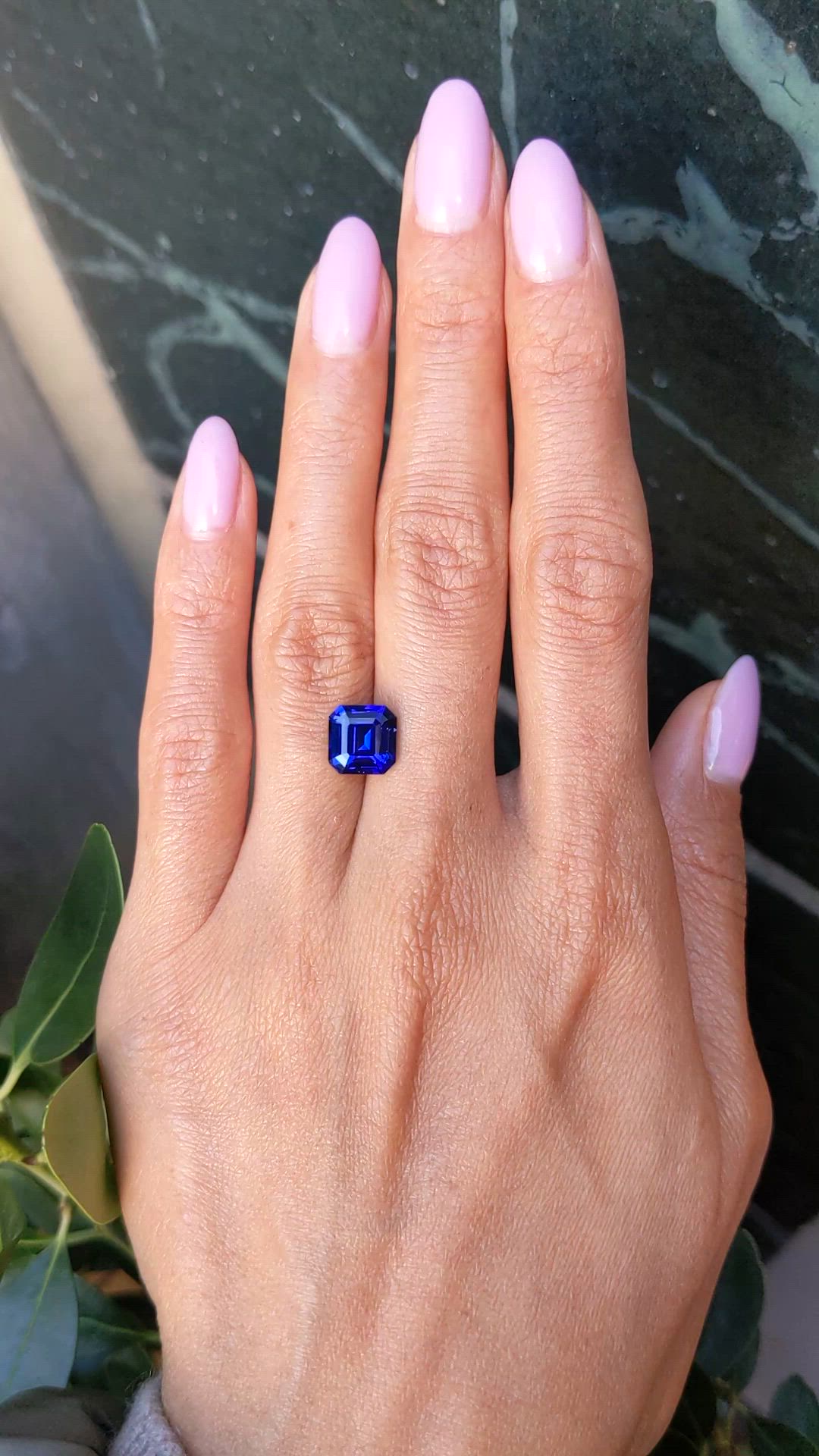 4.08 Ct. Blue Sapphire from Ceylon (Sri Lanka) Size Video
