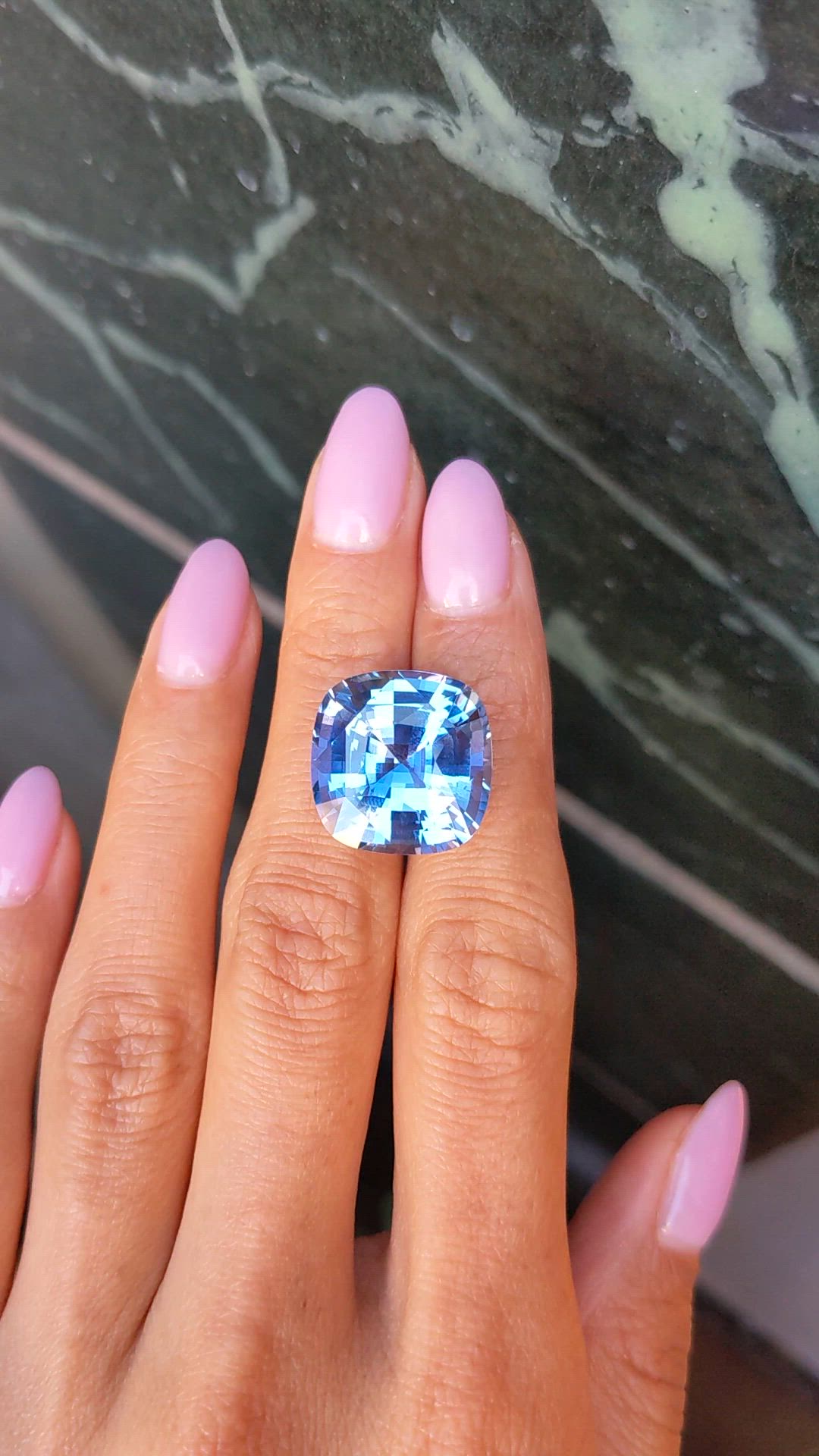 24.60 Ct. Blue Sapphire from Ceylon (Sri Lanka) Size Video