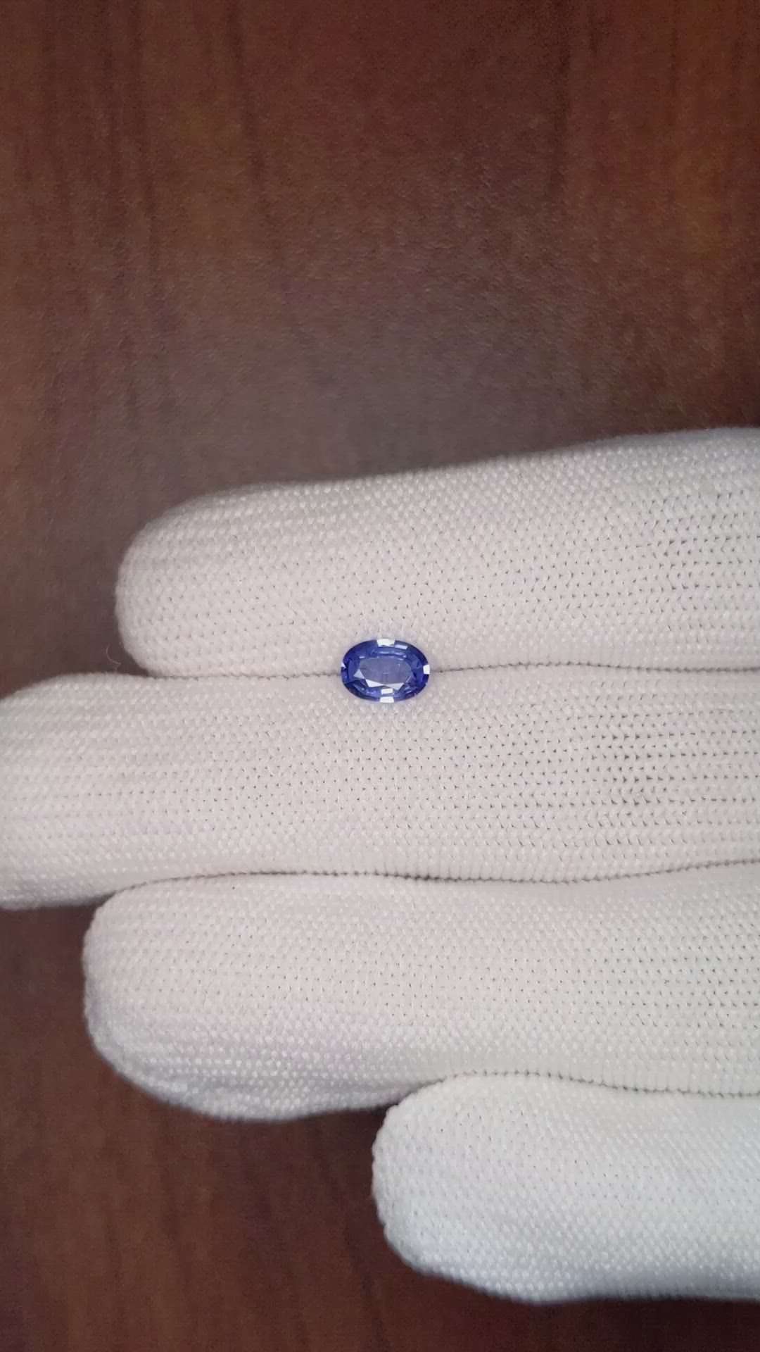 0.64 Ct. Blue Sapphire from Ceylon (Sri Lanka) Size Video