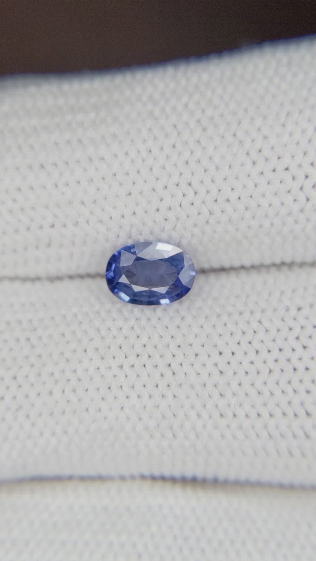 0.64 Ct. Blue Sapphire from Ceylon (Sri Lanka) Size Video