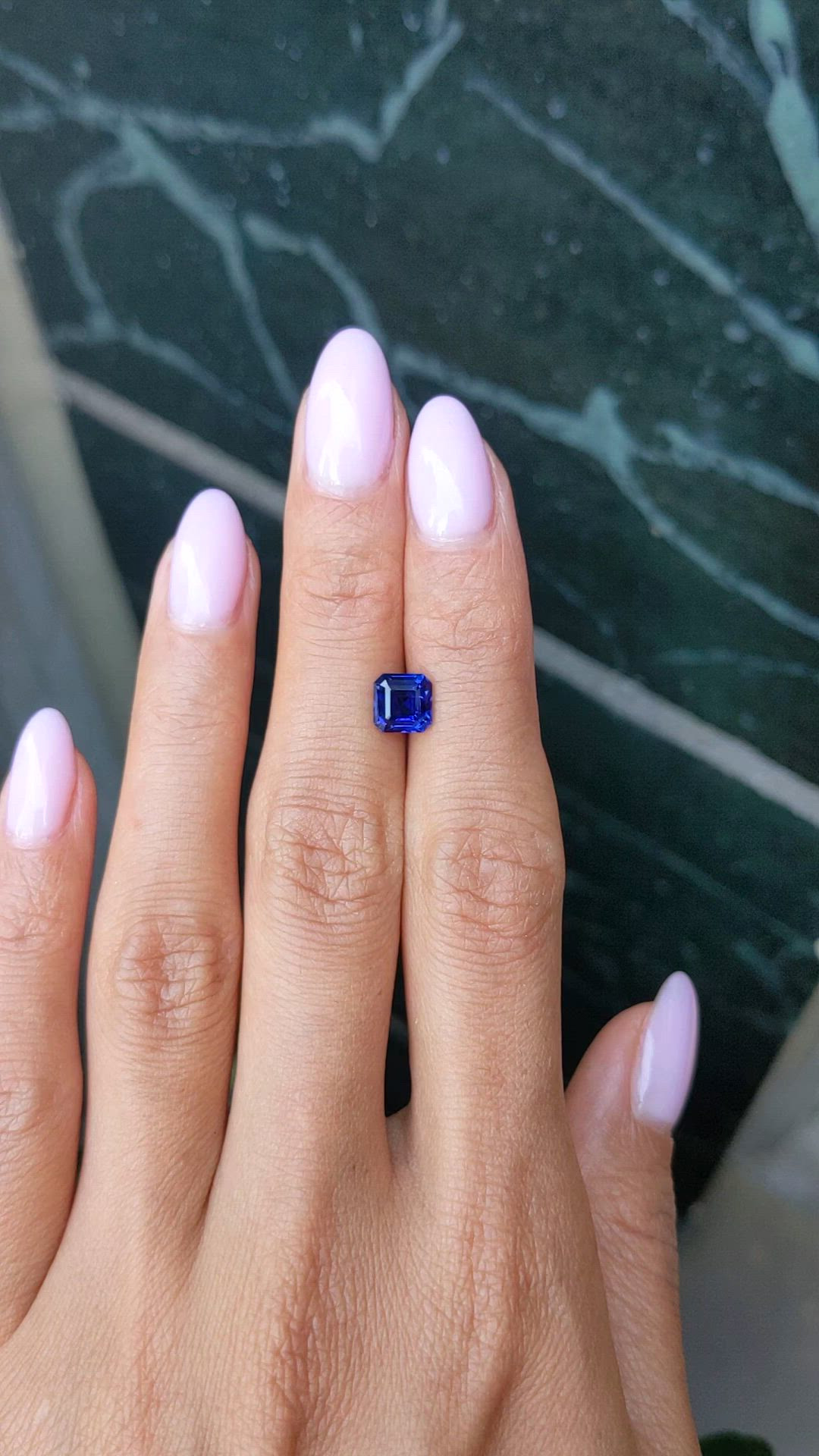 1.57 Ct. Blue Sapphire from Ceylon (Sri Lanka) Size Video