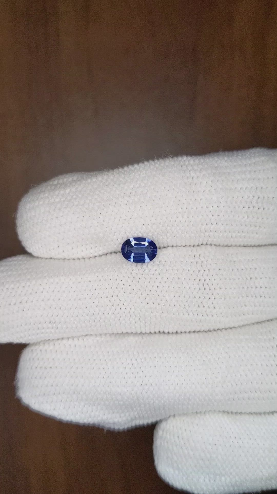 0.76 Ct. Blue Sapphire from Thailand Size Video