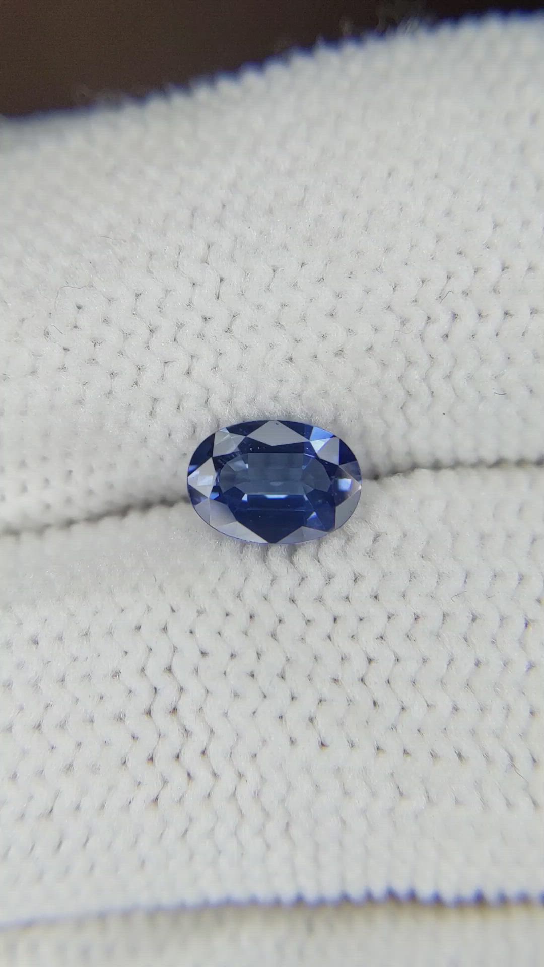 0.76 Ct. Blue Sapphire from Thailand Size Video