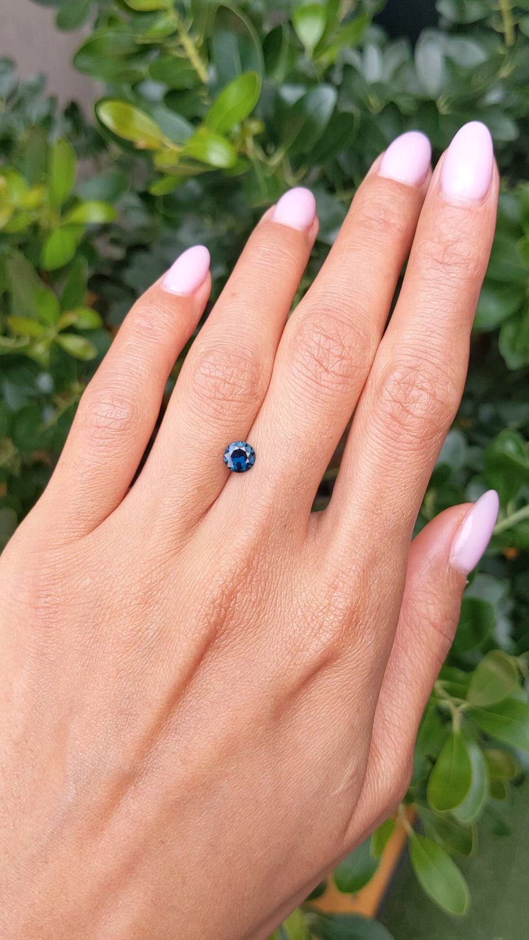 0.72 Ct. Greenish Blue Sapphire from Tanzania Size Video