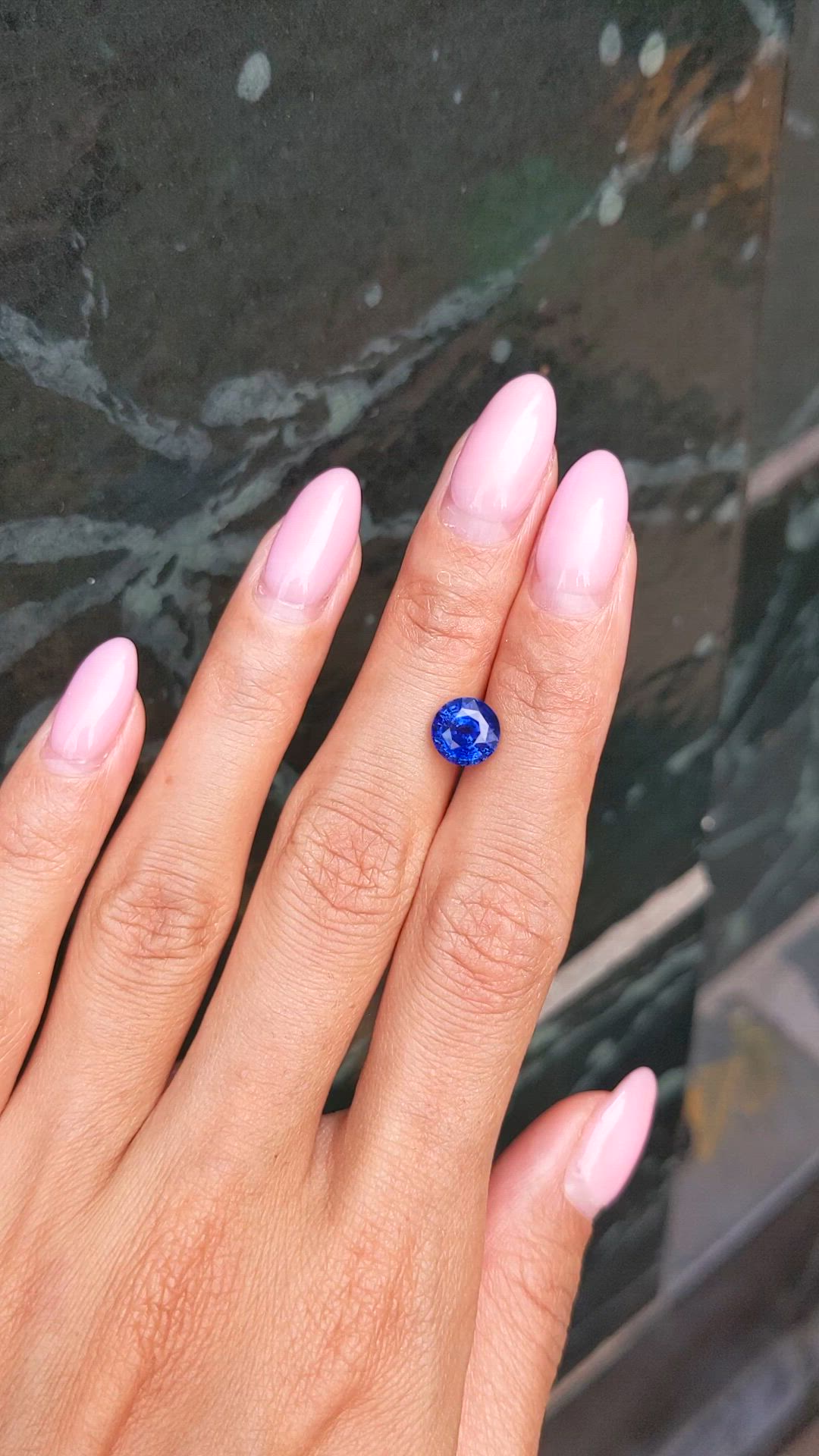 2.38 Ct. Blue Sapphire from Ceylon (Sri Lanka) Size Video