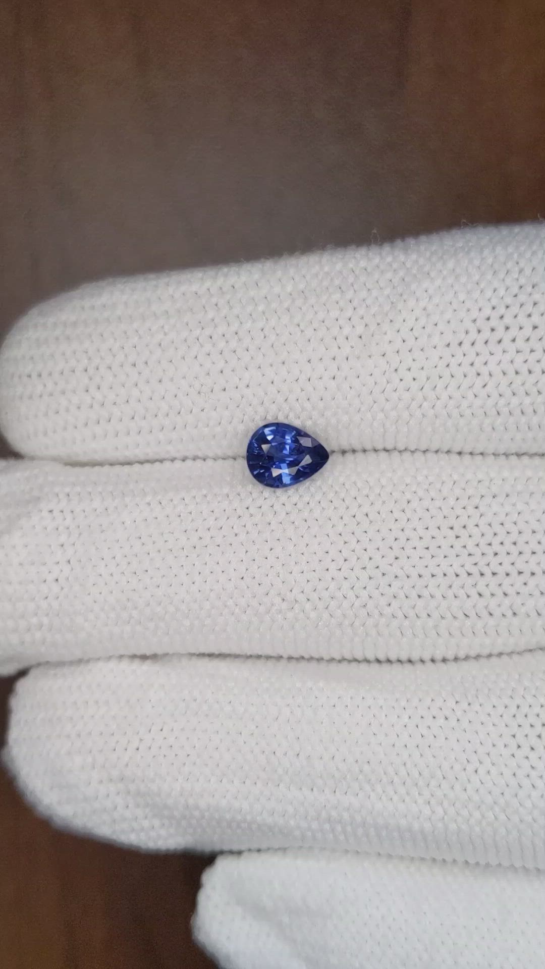 0.85 Ct. Blue Sapphire from Thailand Size Video