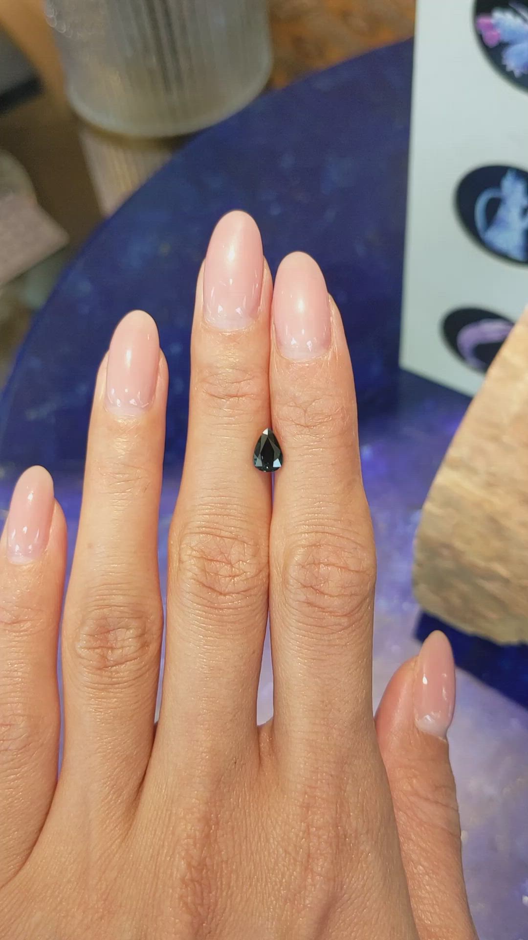 1.08 Ct. Greenish Blue Sapphire from Thailand Size Video