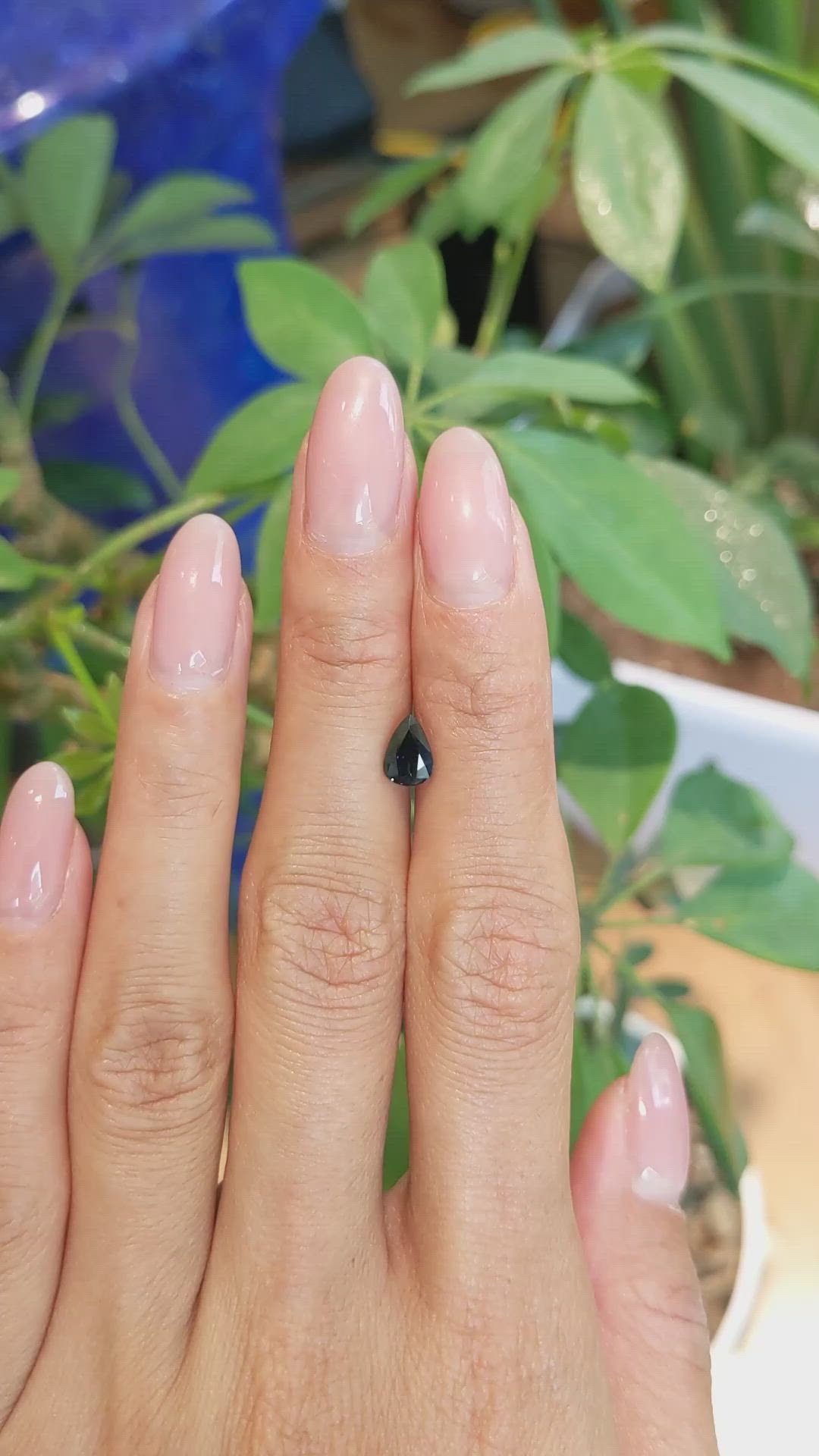 1.08 Ct. Greenish Blue Sapphire from Thailand Size Video