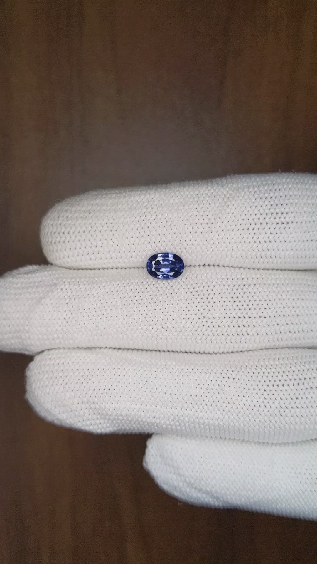0.95 Ct. Blue Sapphire from Thailand Size Video