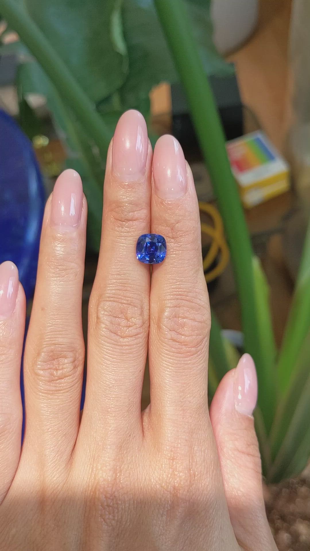 3.40 Ct. Blue Sapphire from Ceylon (Sri Lanka) Size Video
