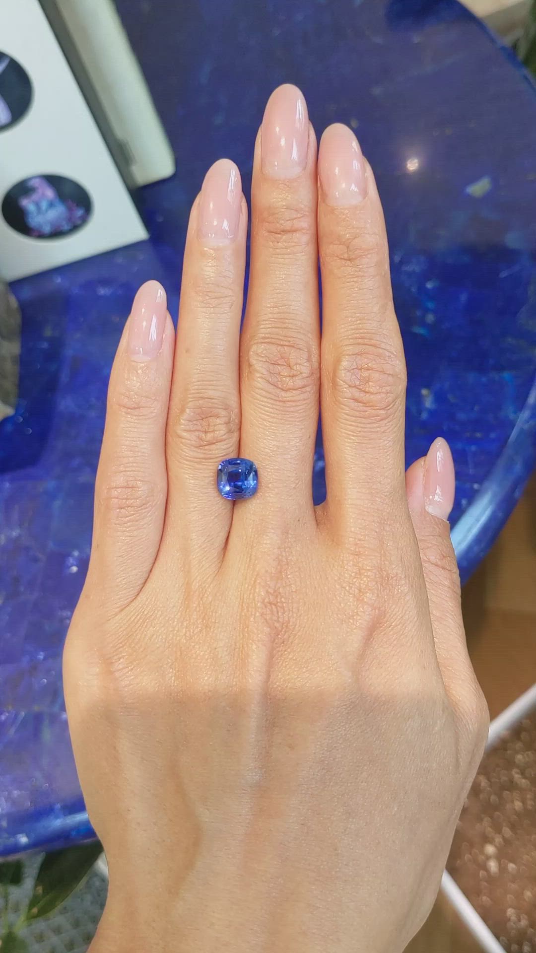 3.40 Ct. Blue Sapphire from Ceylon (Sri Lanka) Size Video