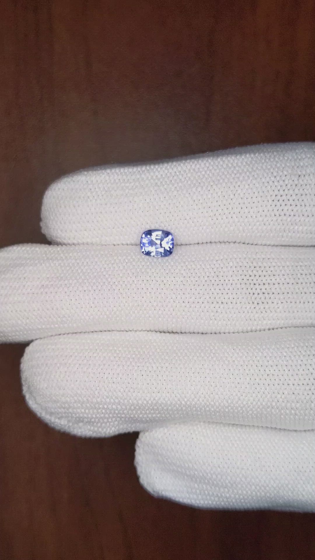 0.80 Ct. Blue Sapphire from Ceylon (Sri Lanka) Size Video