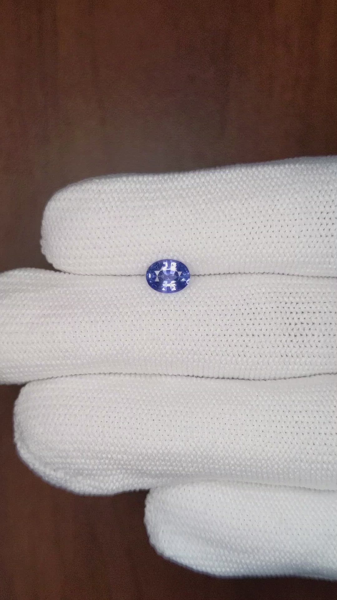 0.86 Ct. Blue Sapphire from Ceylon (Sri Lanka) Size Video