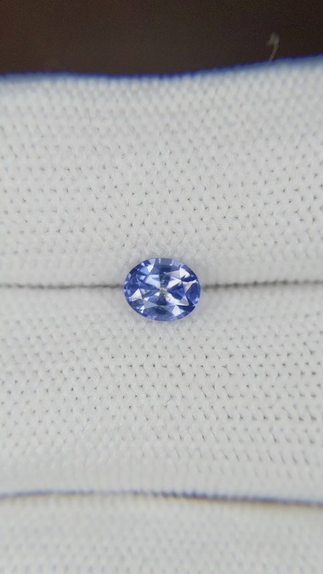 0.65 Ct. Blue Sapphire from Ceylon (Sri Lanka) Size Video