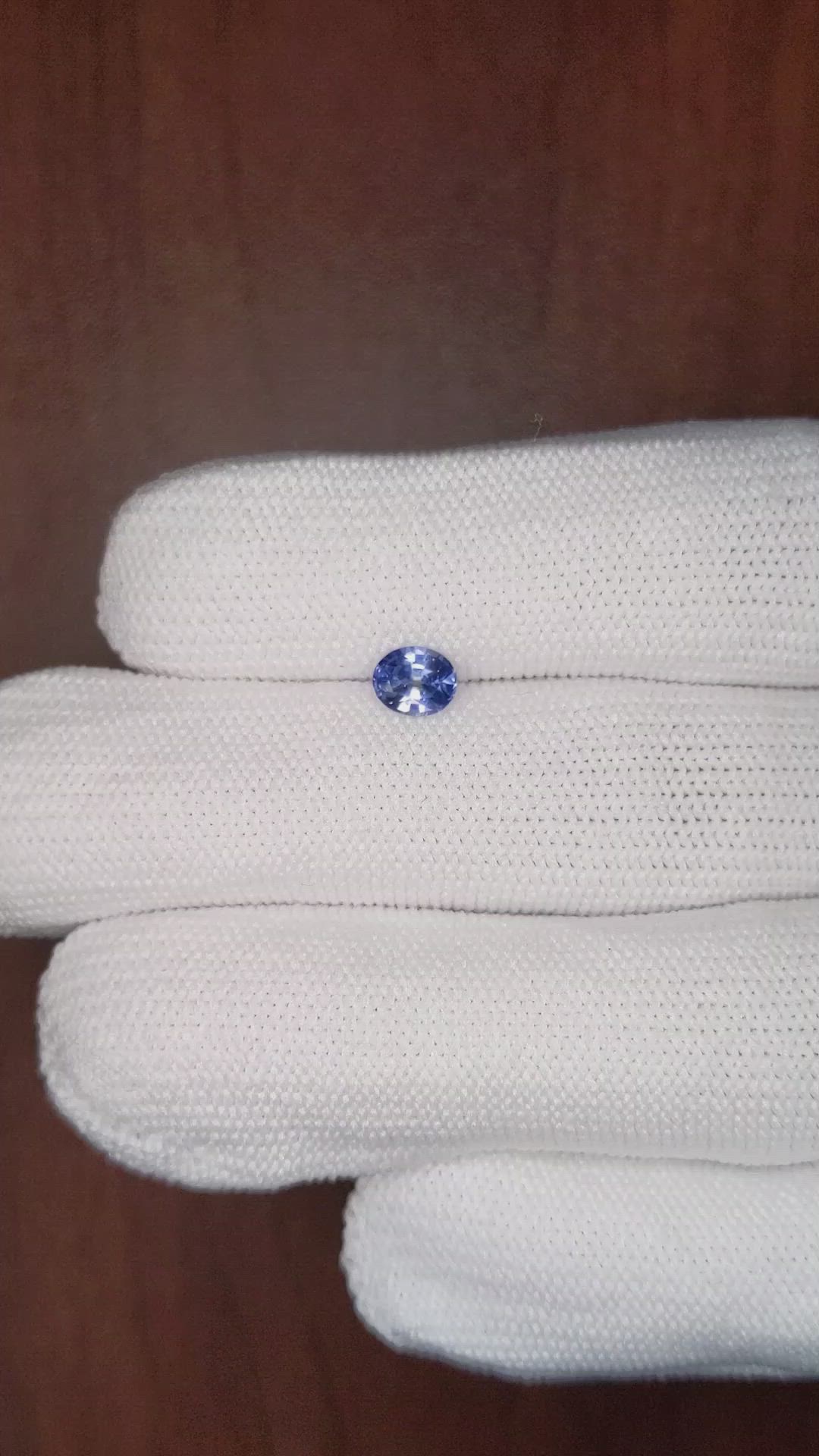 0.65 Ct. Blue Sapphire from Ceylon (Sri Lanka) Size Video