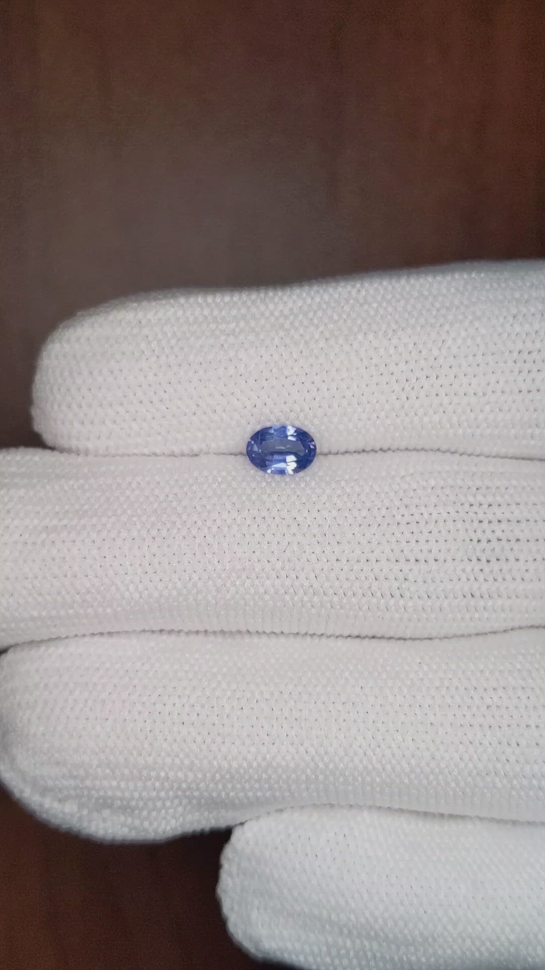 0.54 Ct. Blue Sapphire from Ceylon (Sri Lanka) Size Video