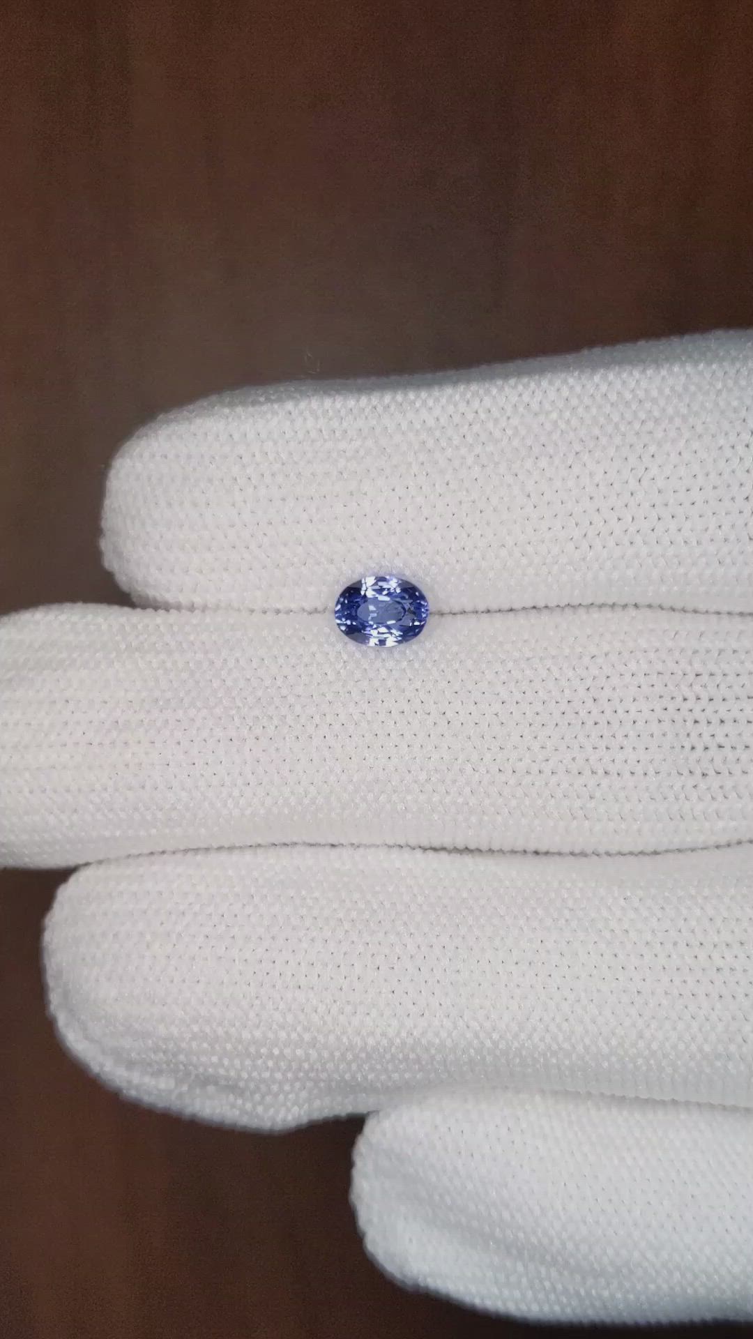 0.86 Ct. Blue Sapphire from Ceylon (Sri Lanka) Size Video