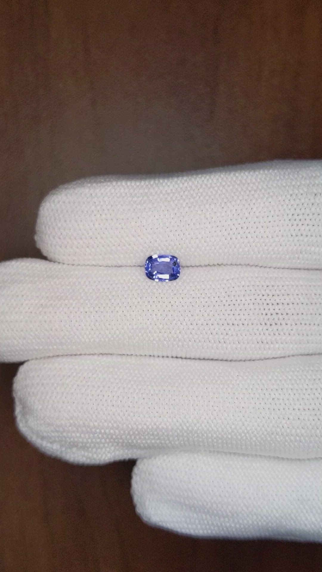 0.65 Ct. Blue Sapphire from Ceylon (Sri Lanka) Size Video