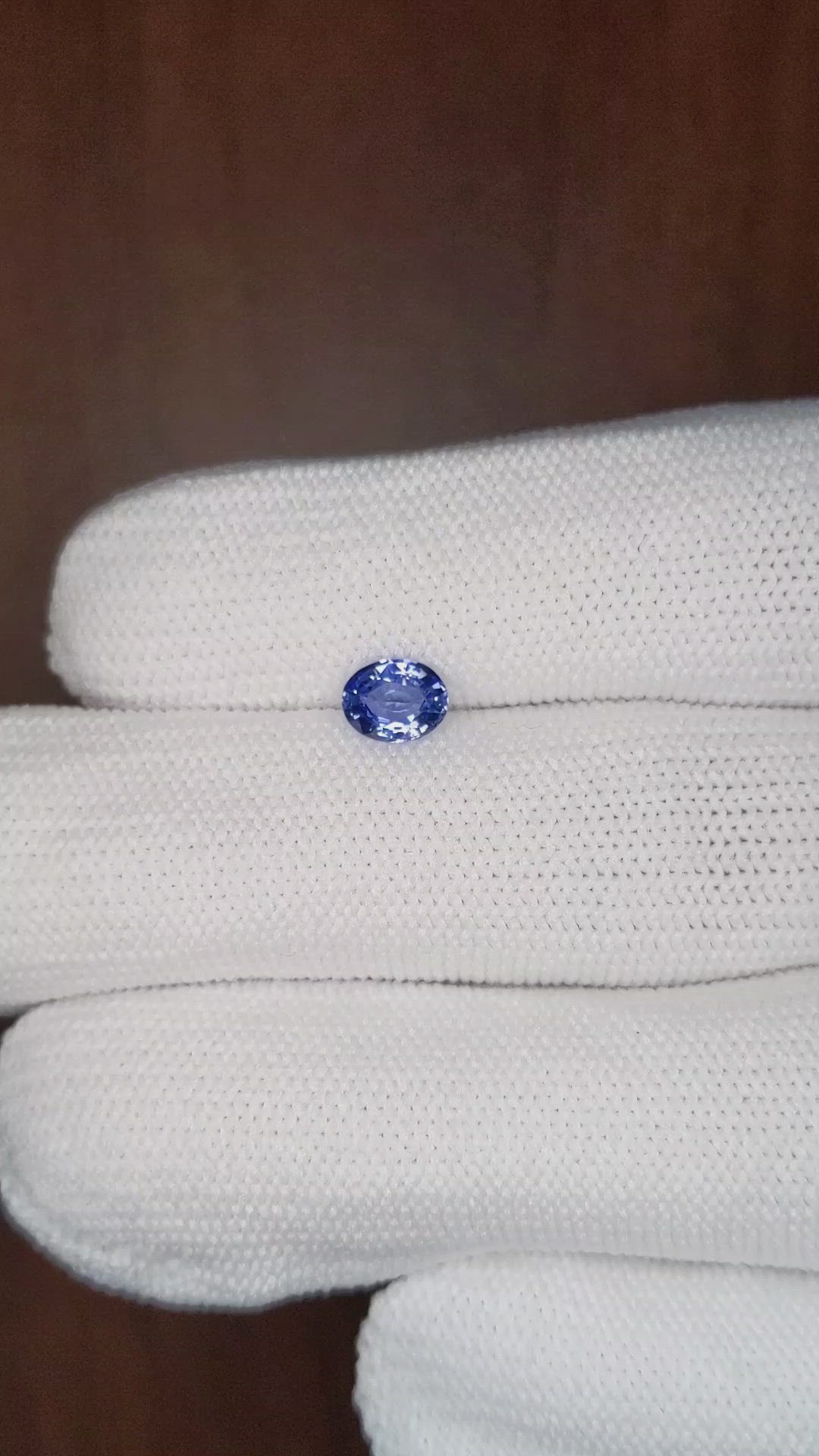 0.75 Ct. Blue Sapphire from Ceylon (Sri Lanka) Size Video