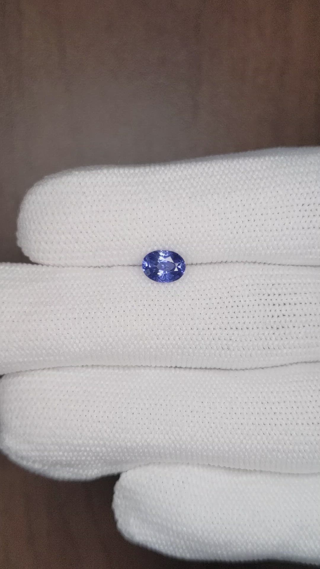 0.91 Ct. Blue Sapphire from Ceylon (Sri Lanka) Size Video