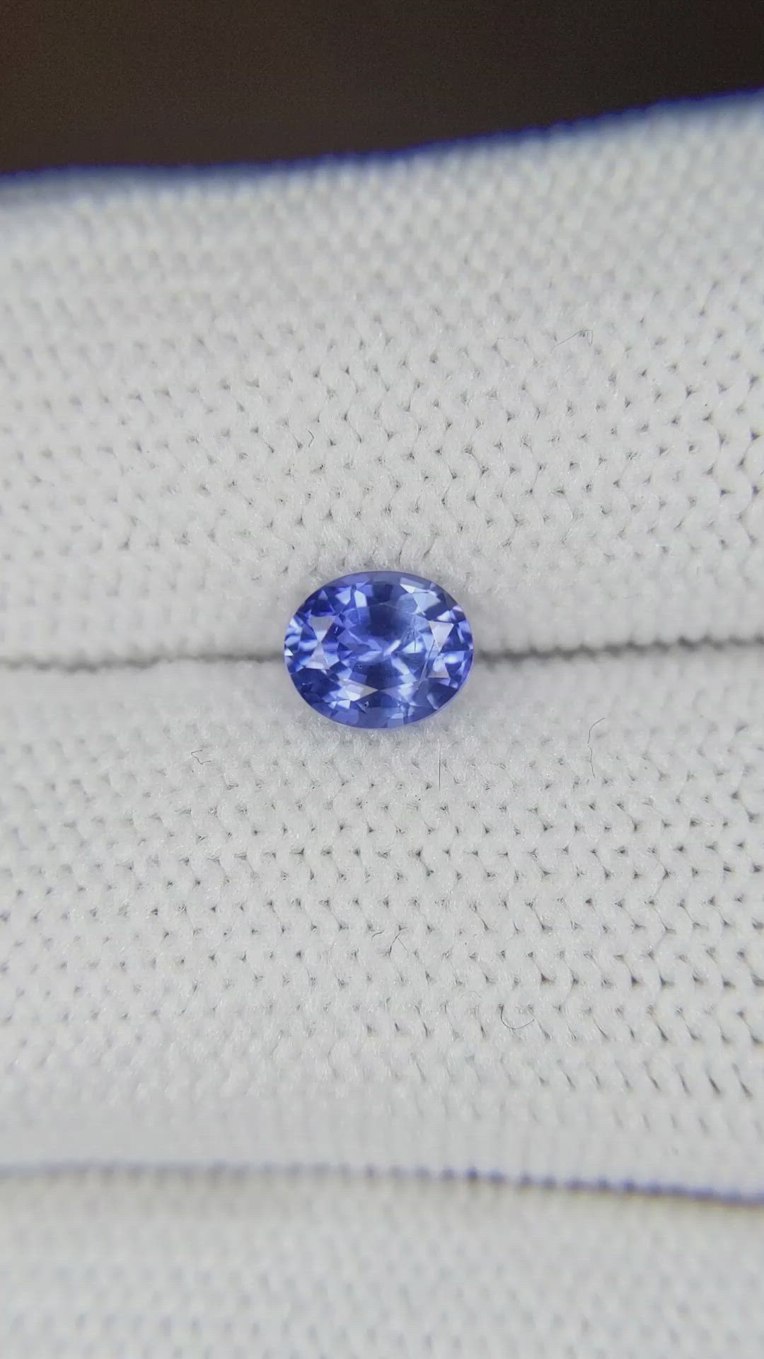 0.68 Ct. Blue Sapphire from Ceylon (Sri Lanka) Size Video