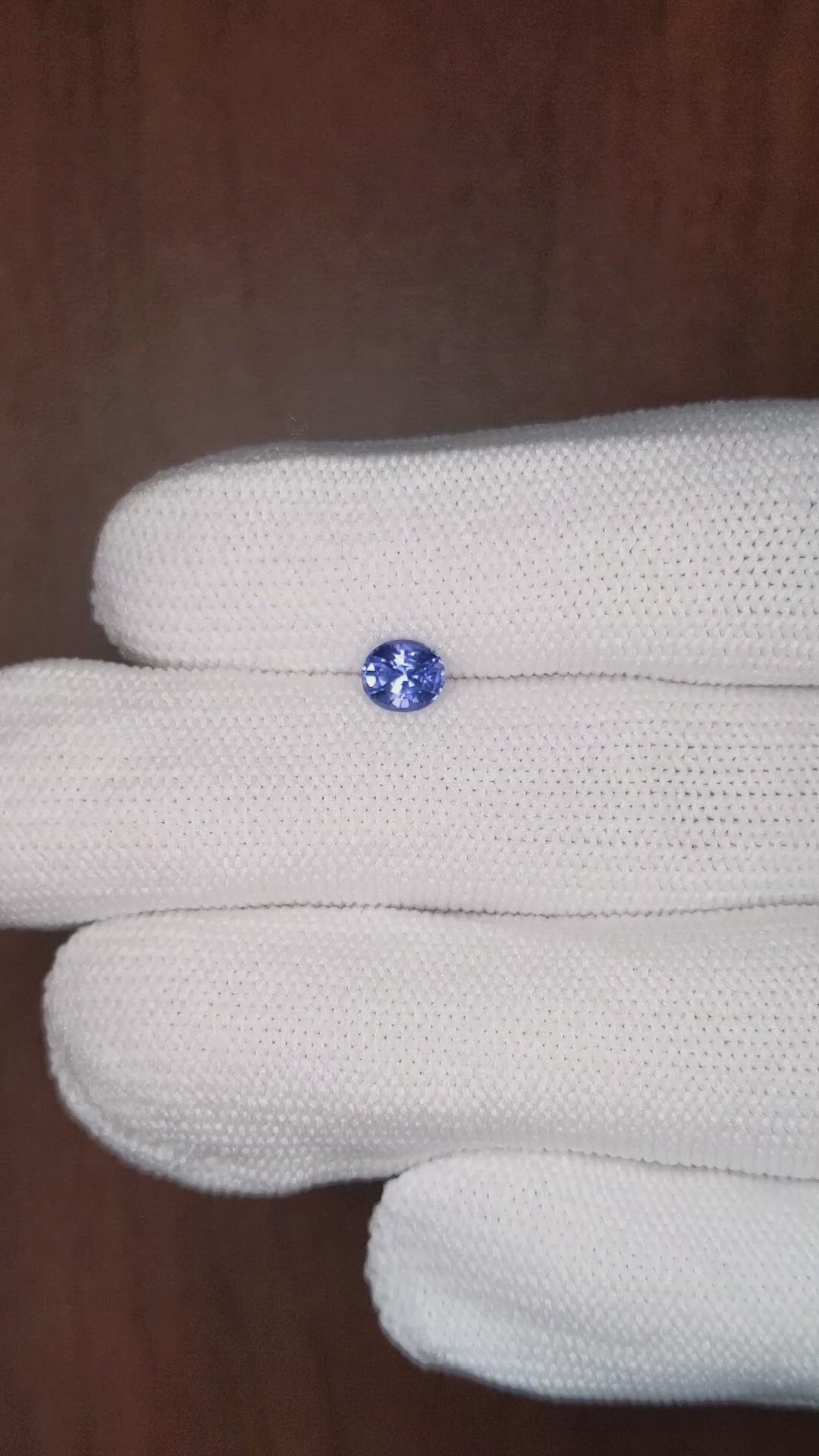 0.63 Ct. Blue Sapphire from Ceylon (Sri Lanka) Size Video